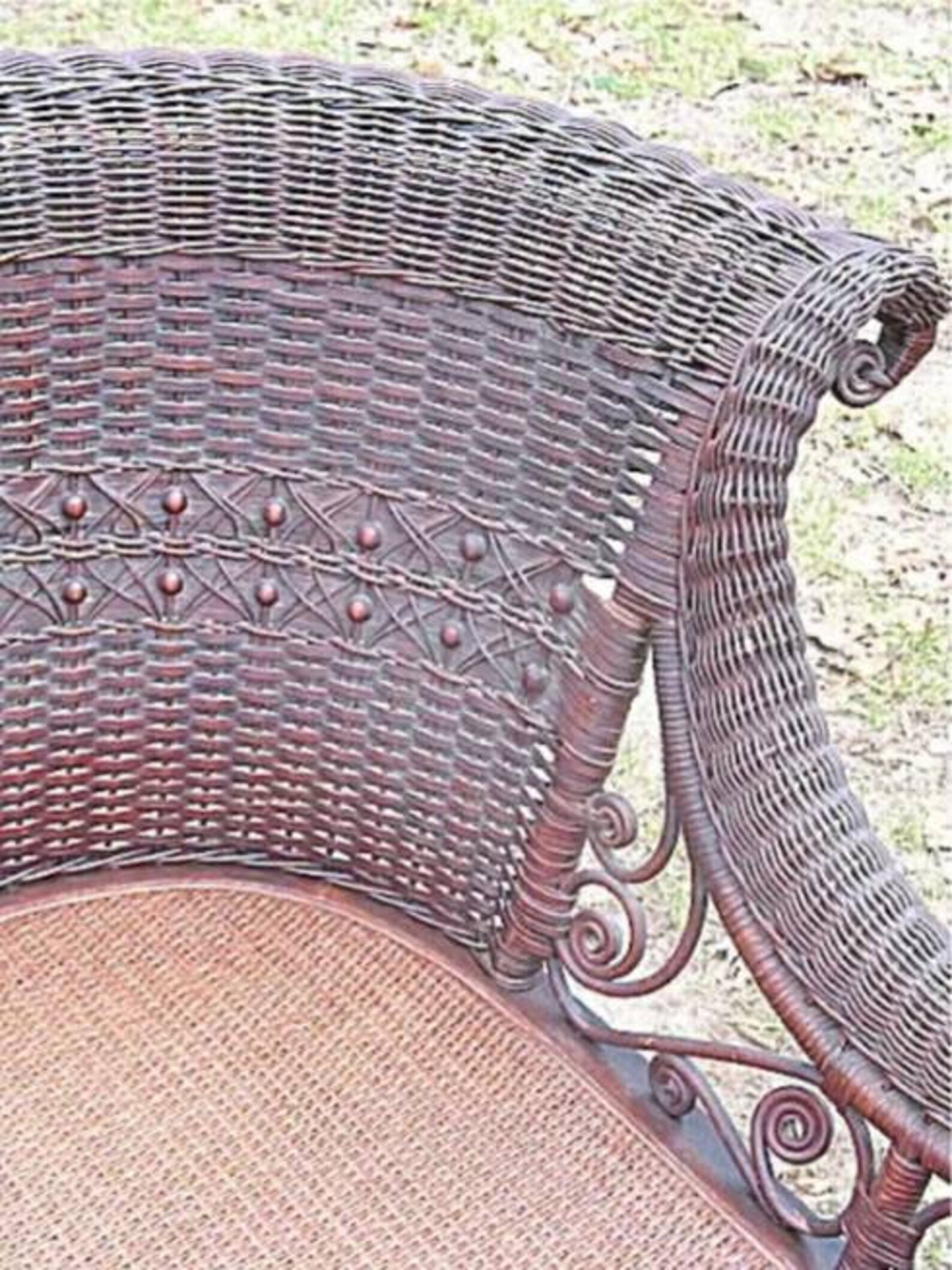 Antique Wicker Loveseat Settee Circa 1890's Ornate Natural Etsy