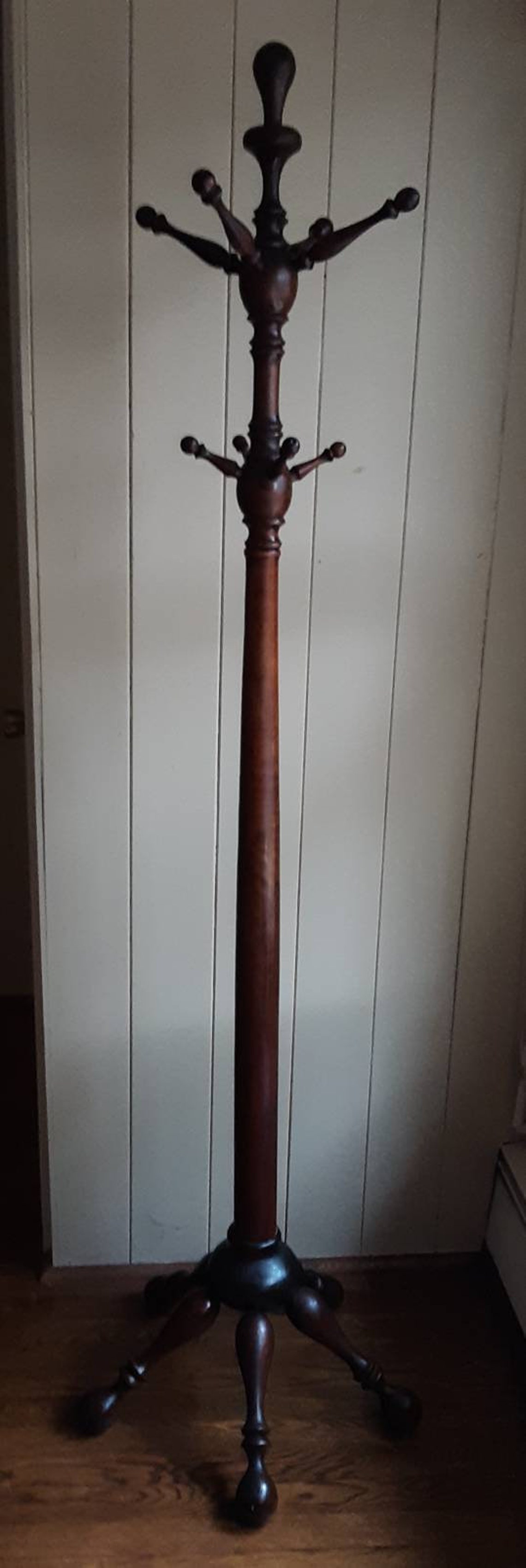 Antique Wooden Coat Tree Circa 1890's Victorian Mahogany Etsy