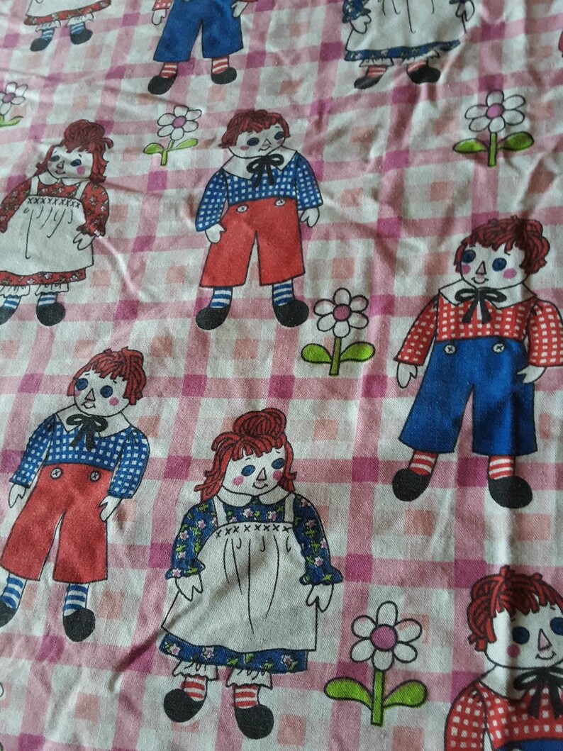 Raggedy Ann and Andy Bedspread Circa 1970/'s