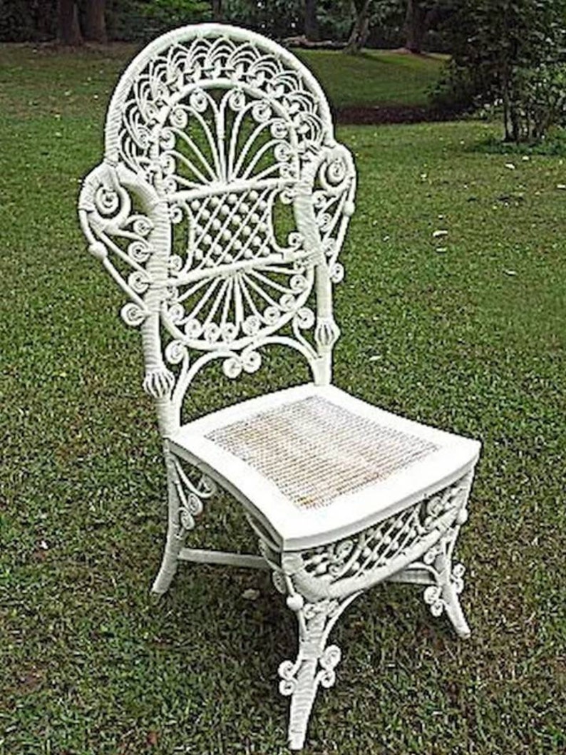 Antique Wicker Chair Circa 1880's Victorian Rare Heywood Etsy