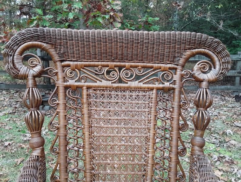 Antique Victorian Wicker Rocking Chair Natural Rocker Circa 1890’s - Etsy