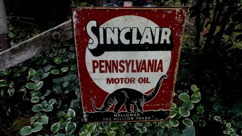 SINCLAIR MOTOR OIL SIGN GREAT FOR GARAGE WORKSHOP MAN-CAVE OR GIFT FOR MECHANIC