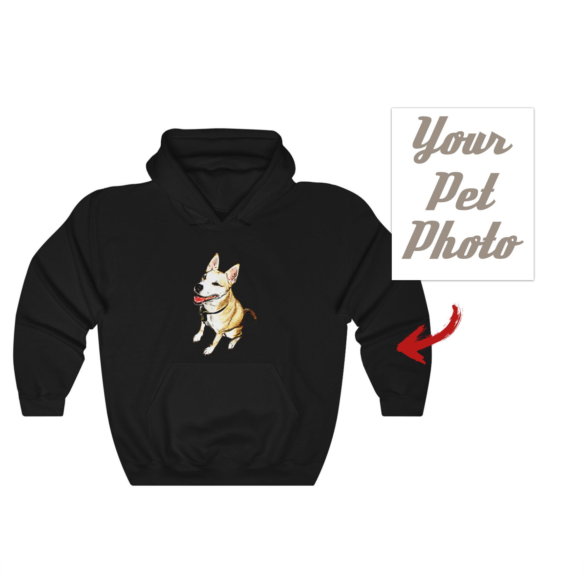 Custom Dog Hoodie Pet Drawing Style Hoodie Dog Photo Hoodie Etsy