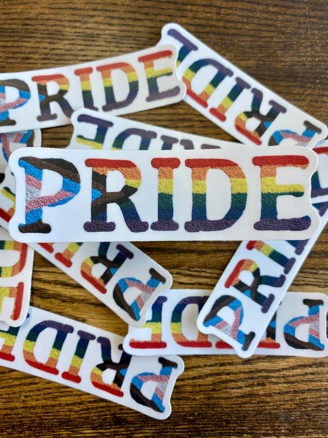 PRIDE | Large Embroidered Vinyl Sticker - Etsy