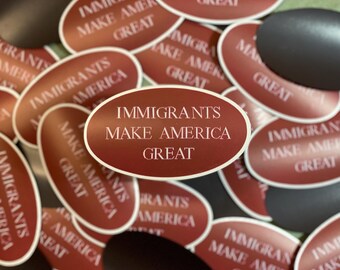 Los inmigrantes hacen grande a Estados Unidos / Imán bordado