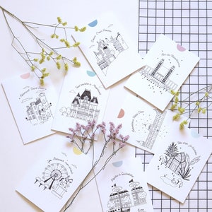 Lot of 8 original Lyon postcards