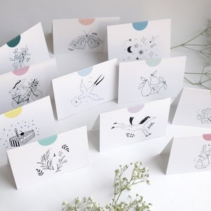 Lot mini carte postale