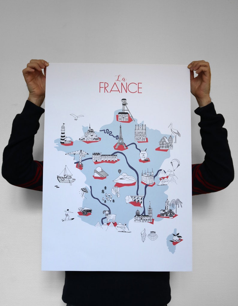 Plakat Frankreich Rouge & bleu 50x70cm