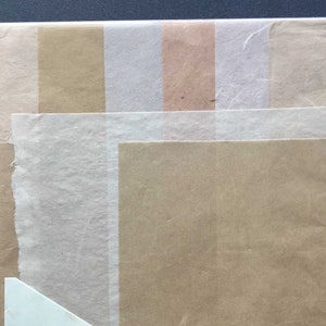 Papel japonês marrom para gravura/colagem Chine Colle Collé