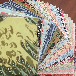 Chiyogami / Yuzen Paper Sample Collection · Waves and Filligree
