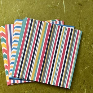 Gestreiftes Japanisches Origamipapier 15 x 15 cm | 80 Blatt