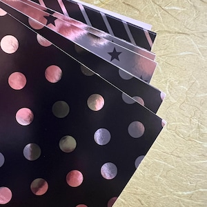 Schwarz und Silber Japanisches Origami Papier 15"x5,9"" | 60 Blatt