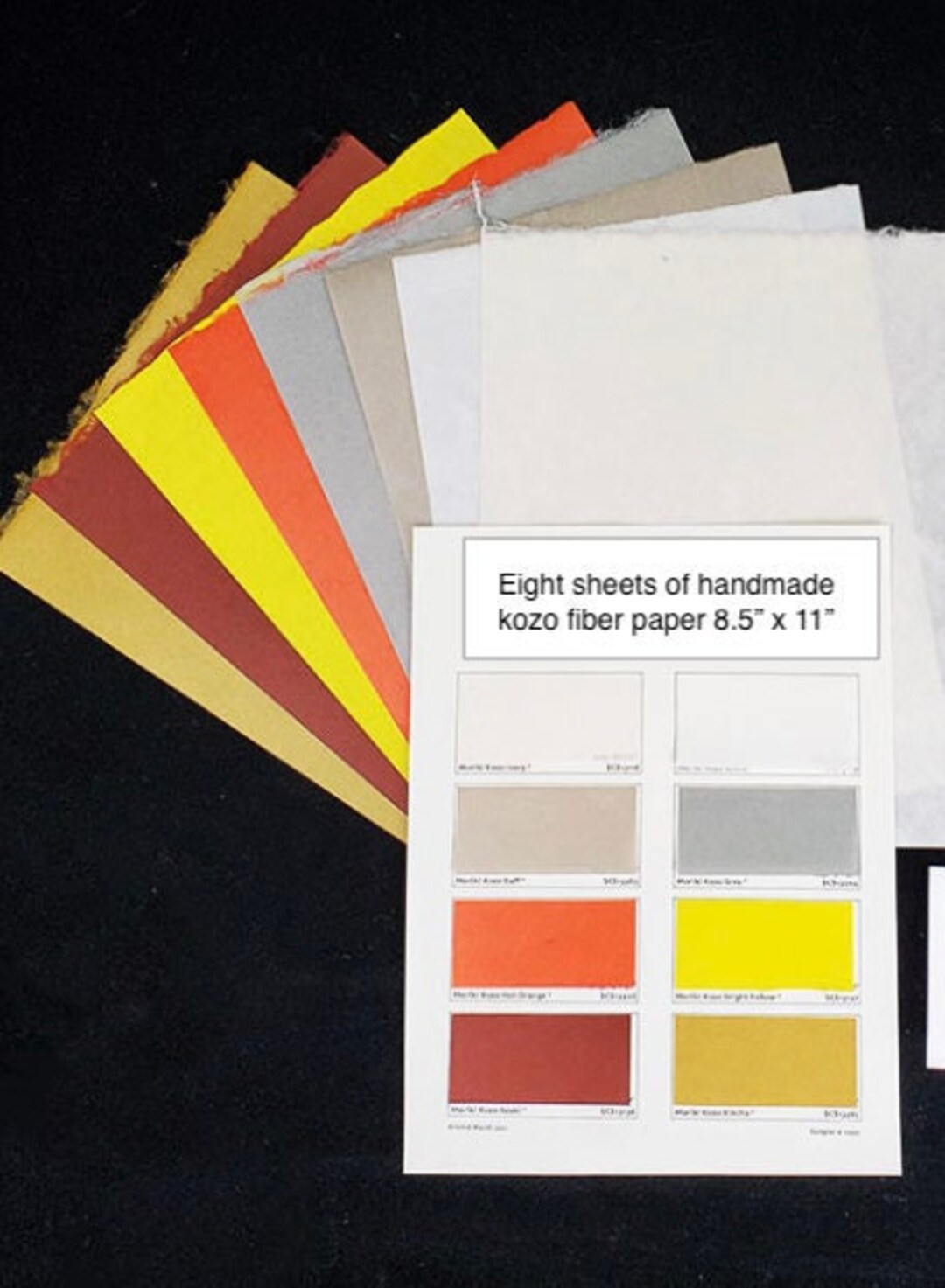 Assortment of Handmade Kozo Fiber Papers Moriki Kozo for Etsy