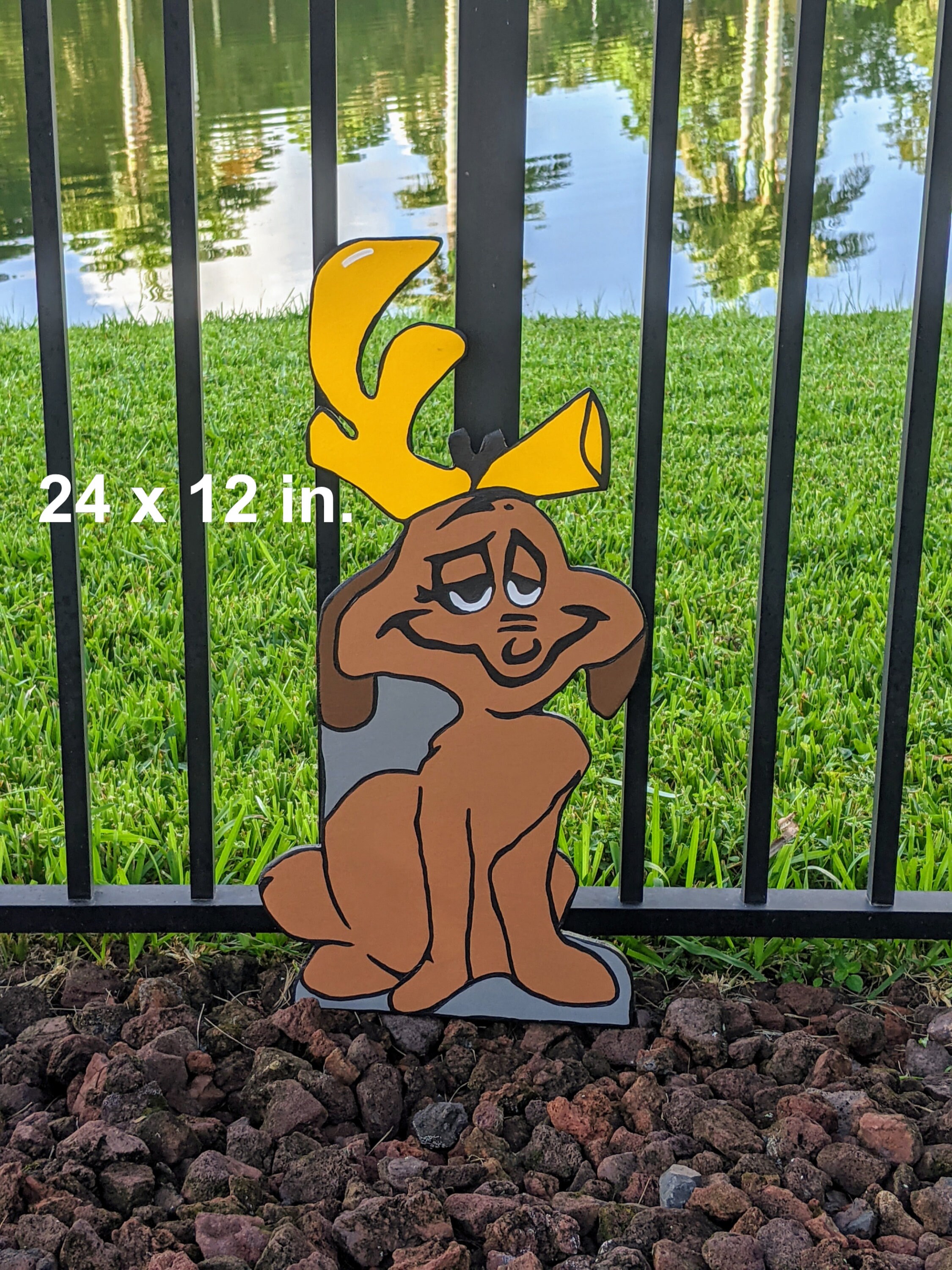 Christmas Grinch dog MAX yard art / outdoor lawn decorations Etsy