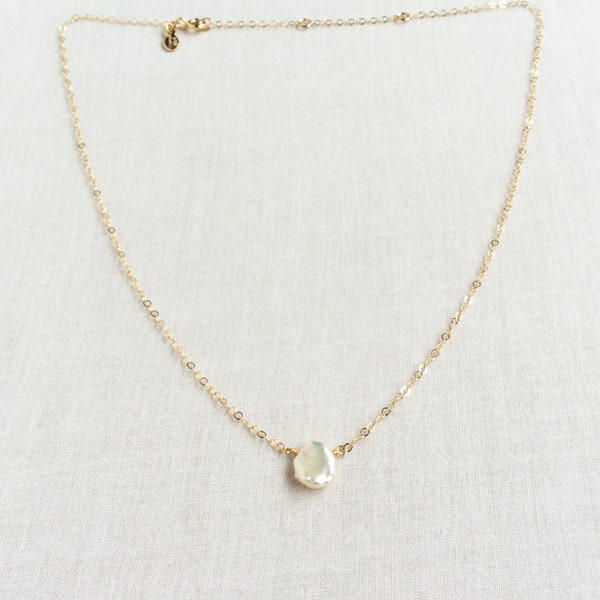 Keshi Pearl Necklace, Real Pearl Necklace, Genuine Pearl Necklace, Bridesmaid Proposal Necklace, Fresh Water Pearl Necklace, Pearl, GN45