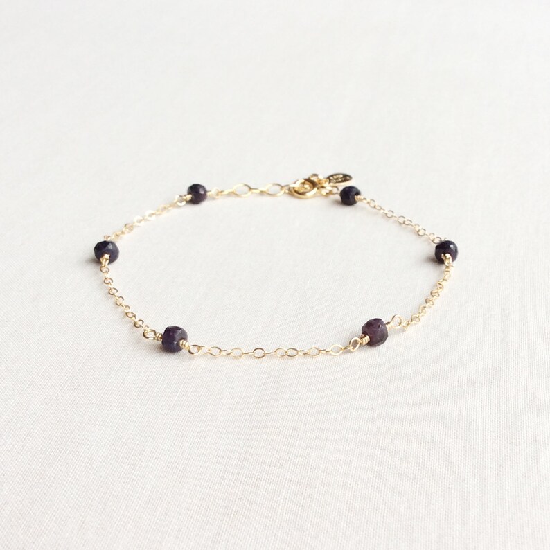 dainty sapphire bracelet