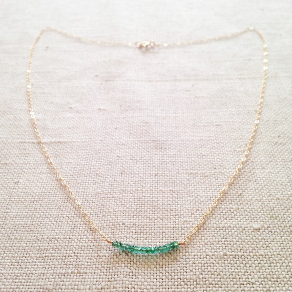 Genuine Emerald Necklace Emerald Necklace Real Emerald - Etsy