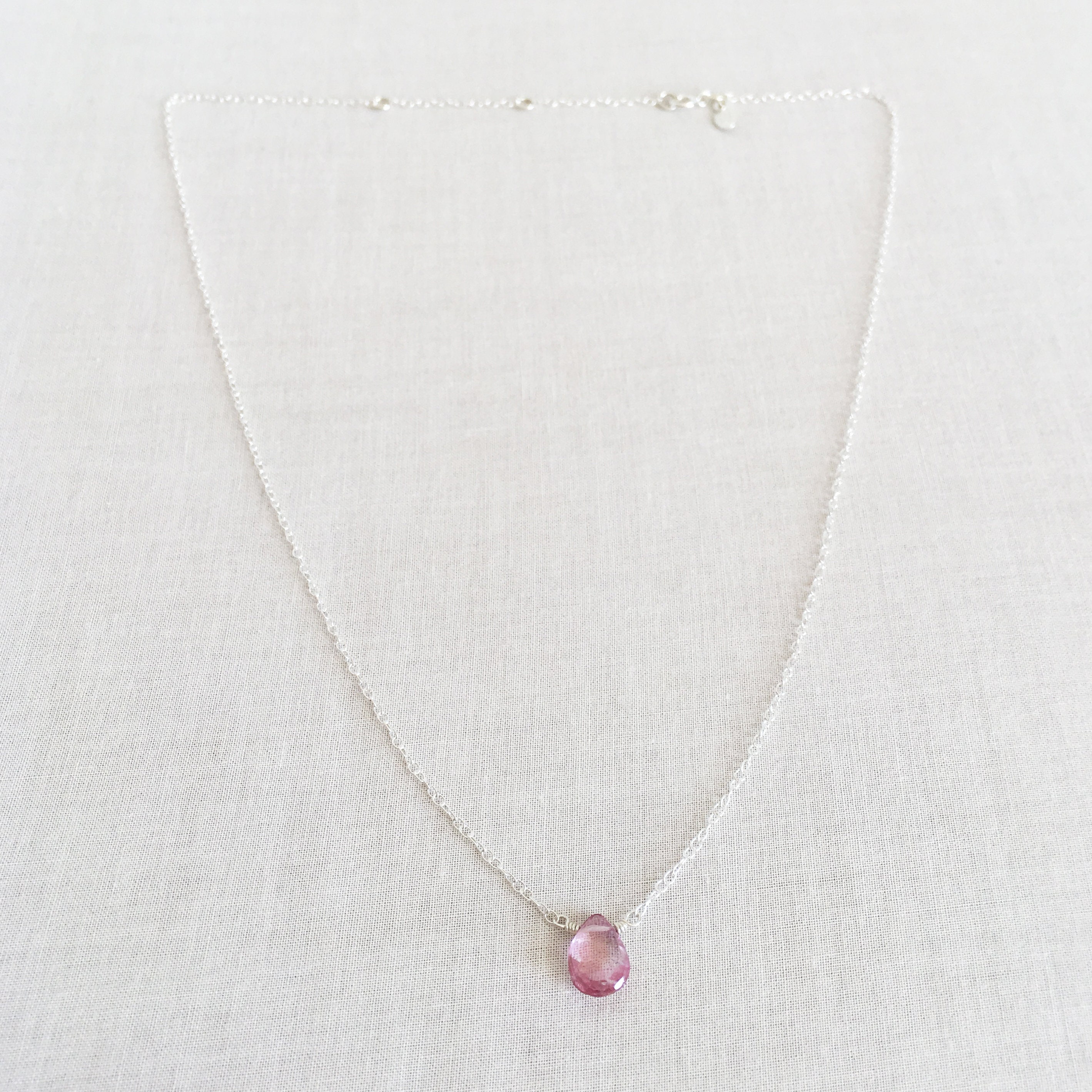 ネックレス・ペンダント threetimes Pink coin necklace 4BNY091 Sterling Silver Pink Pendant Necklace – all925