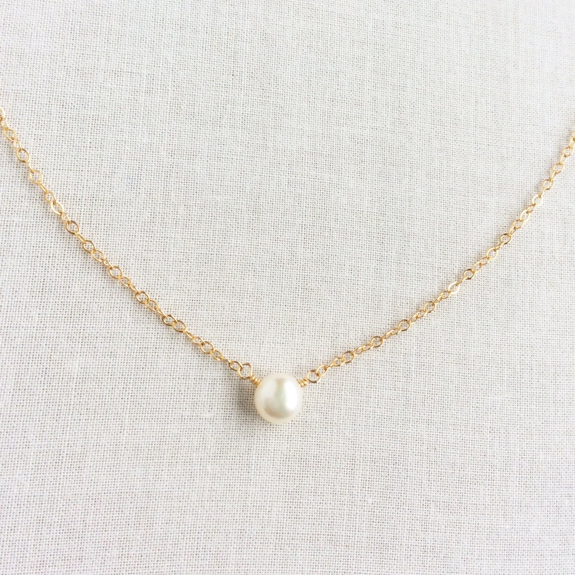 Single Pearl Necklace Pearl Necklace Fresh Water Pearl - Etsy