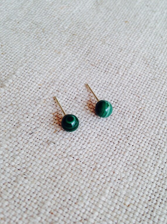 Malachite stud earrings cheap