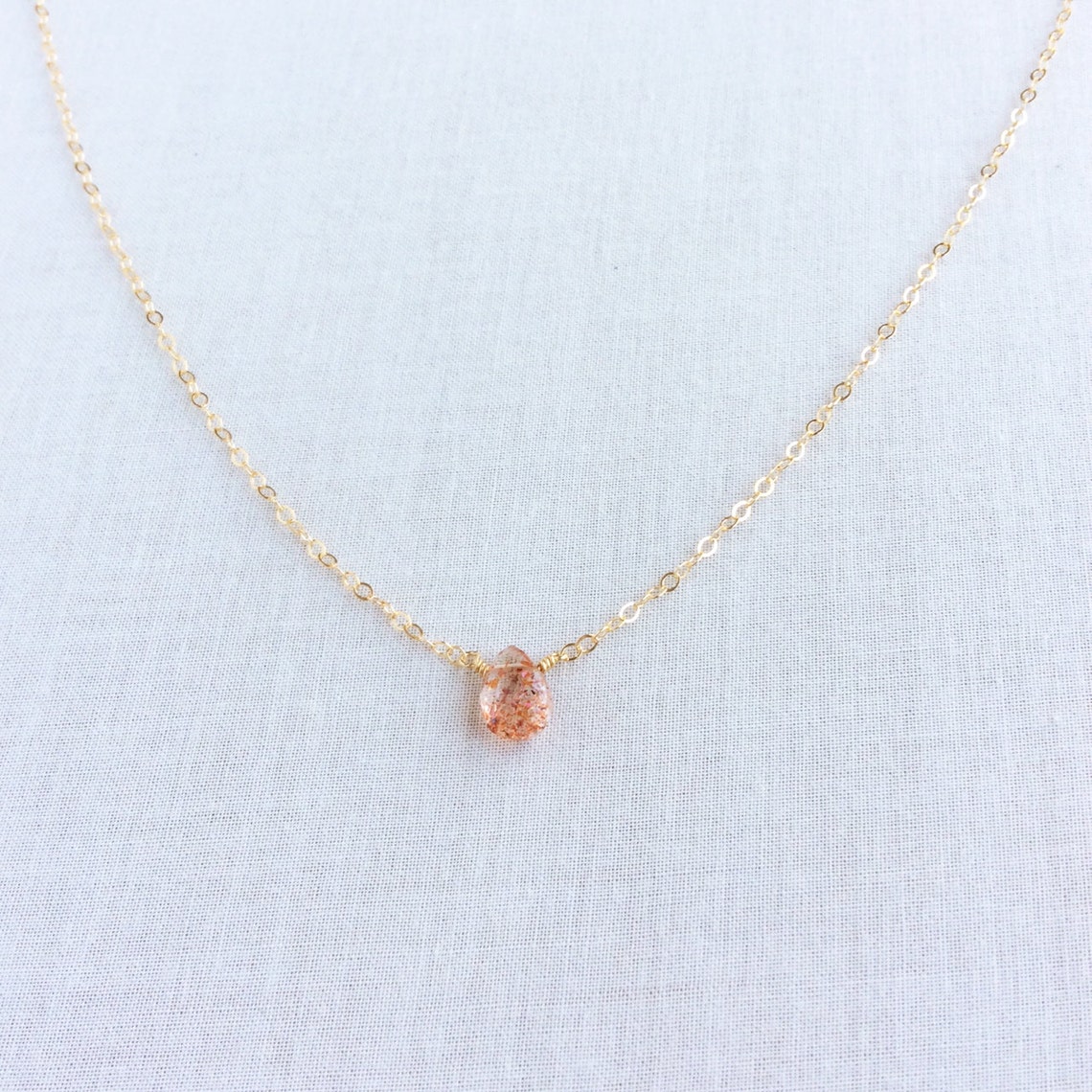 Oregon Sunstone Necklace Sunstone Necklace Oregon Sunstone Etsy