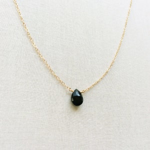 Black Onyx Necklace,Onyx Necklace, Onyx Jewelry, Black Stone Necklace, Simple Black Necklace, Black Gemstone Necklace, Black Necklace GN22