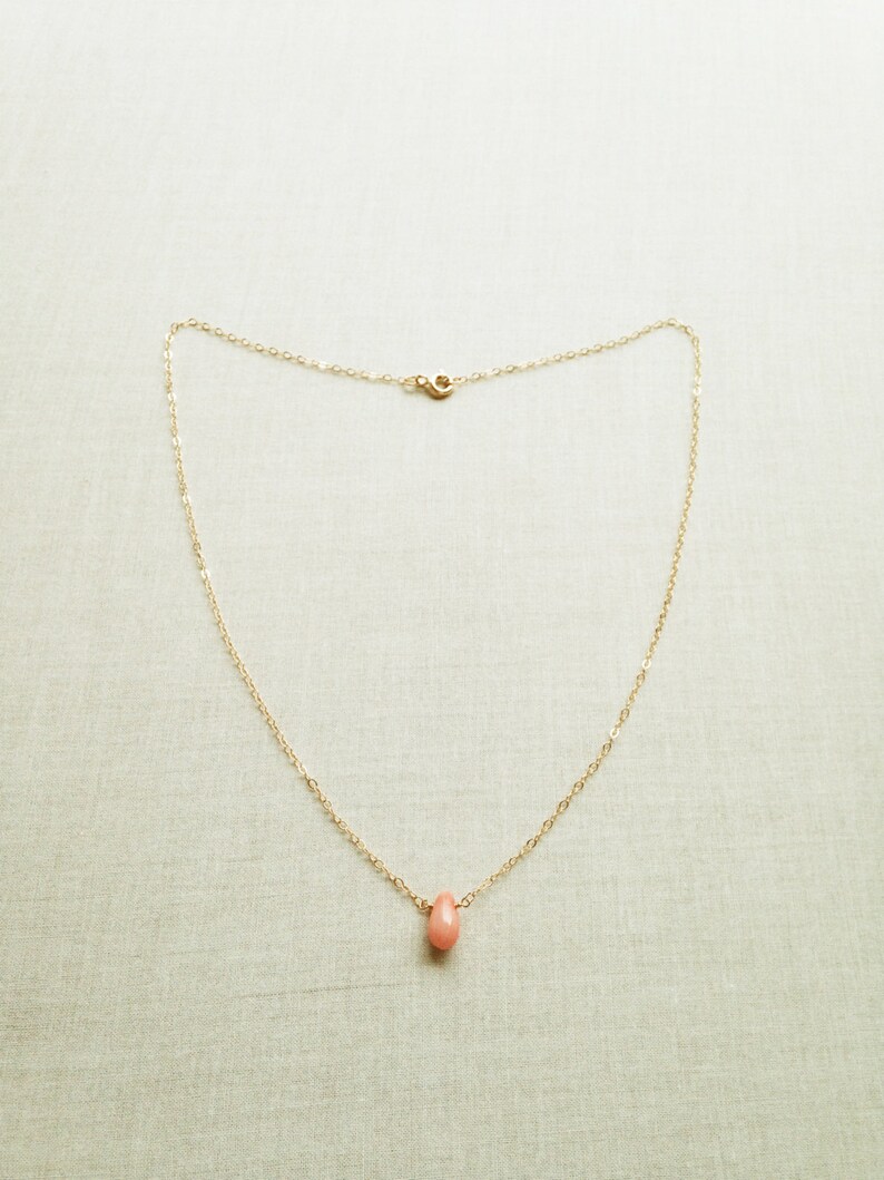 Natural Coral Necklace Coral Necklace Pink Necklace GN25 Coral Jewelry Pink Stone Necklace Pink Coral Necklace Dainty Gold Necklace