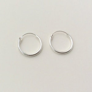 12 mm Sterling Silver Hoop Earrings - Silver Hoop Earrings - Tiny Hoop Earrings - Hoop Earrings - Small Hoop Earring -  Silver Hoop Tiny