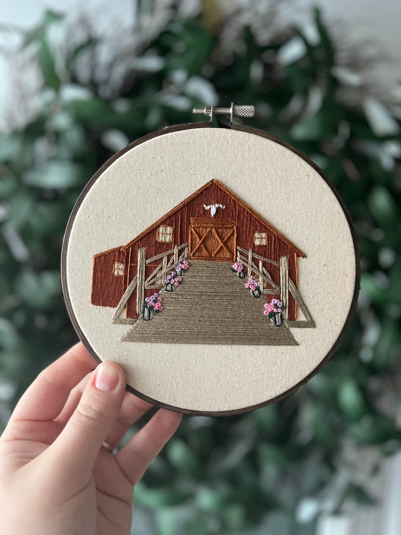 CUSTOM House Portrait Embroidery - Etsy
