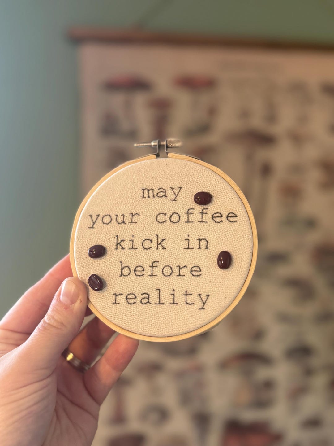 Coffee Humour Hand Embroidery - Etsy