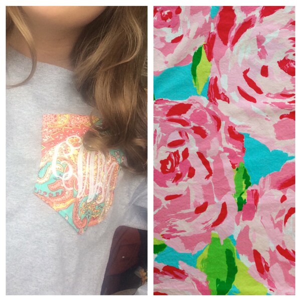 Lilly Pulitzer Pocket Monogram Tee - Hotty Pink