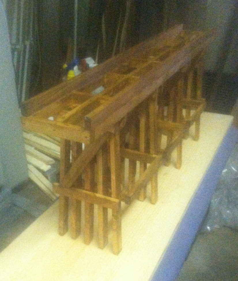 G Scale Wood Model Train Trestle Bridge Etsy