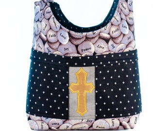 Sac fourre-tout pour étude de la Bible, appréciation du pasteur, sac occupé de l'église, école du dimanche, cadeau pour un ami, sac fourre-tout chrétien, Jésus-Christ, sac à main Bible