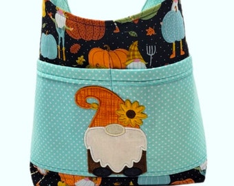 Fall Gnome Bag, Autumn Gnome, Fall Purse, Fall Pumpkin Gnome, Autumn Gnome, Gnome Tote, Fall