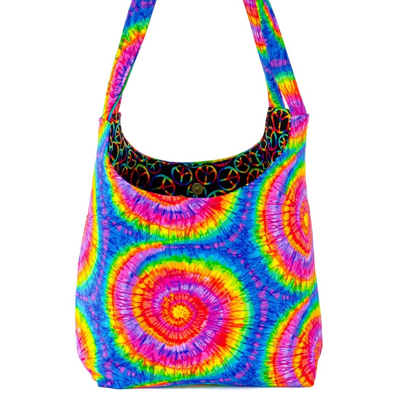 Hippie Tie dye Peace Sign Pattern Print Premium Backpack main image 0