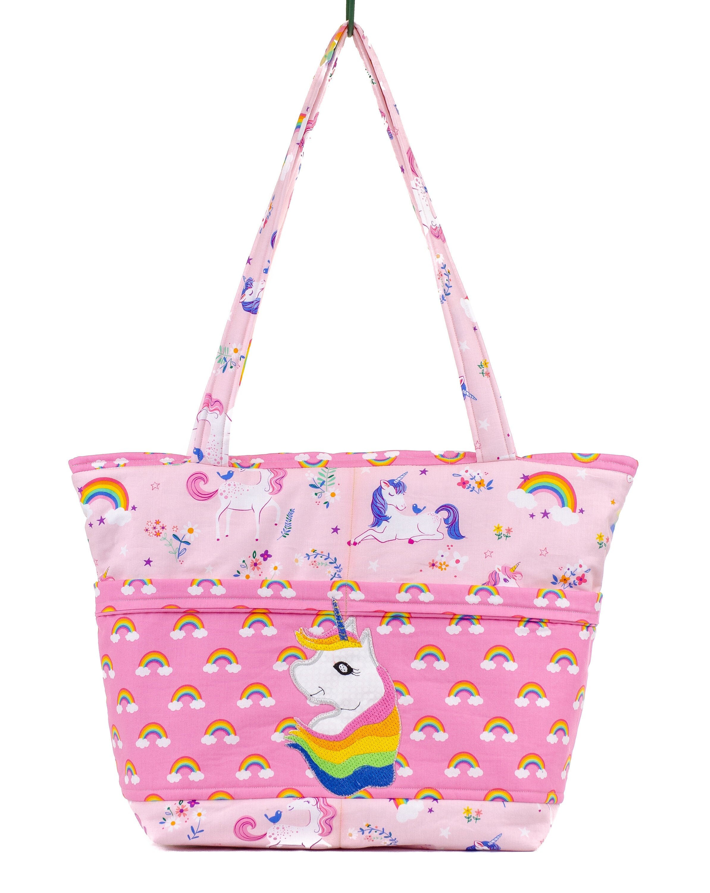 pink unicorn diaper bag