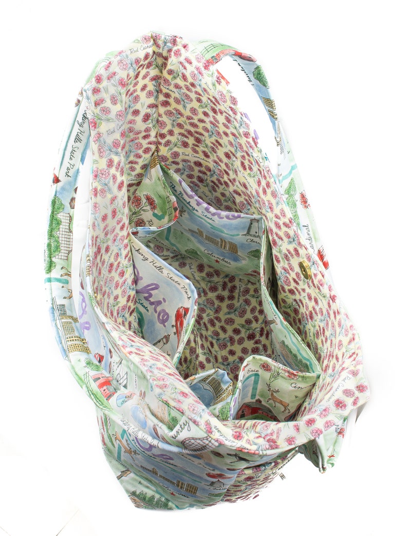 Columbus State of Ohio Mother/'s Day Gift Reusable Bag Buckeye State Fabric Tote Ladies Purse Great Lakes OH Shoulder Bag Ohio Tote