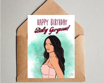 Tarjeta de cumpleaños dibujada a mano de Lisa Barlow, Amas de casa reales de Salt Lake City