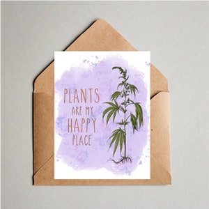 Cartão As plantas são meu lugar feliz