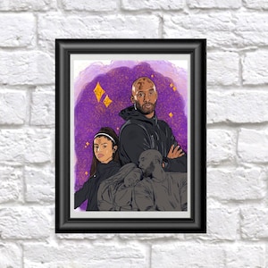 Kobe and Gigi Wall Art