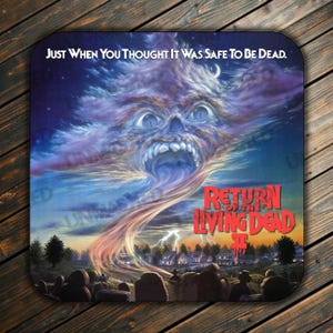 Return of the Living Dead 2 Coaster Return of the Living Dead 2 Coaster Horror Movie Drink Coaster 80s Horror Coaster Zombies ROTLD2