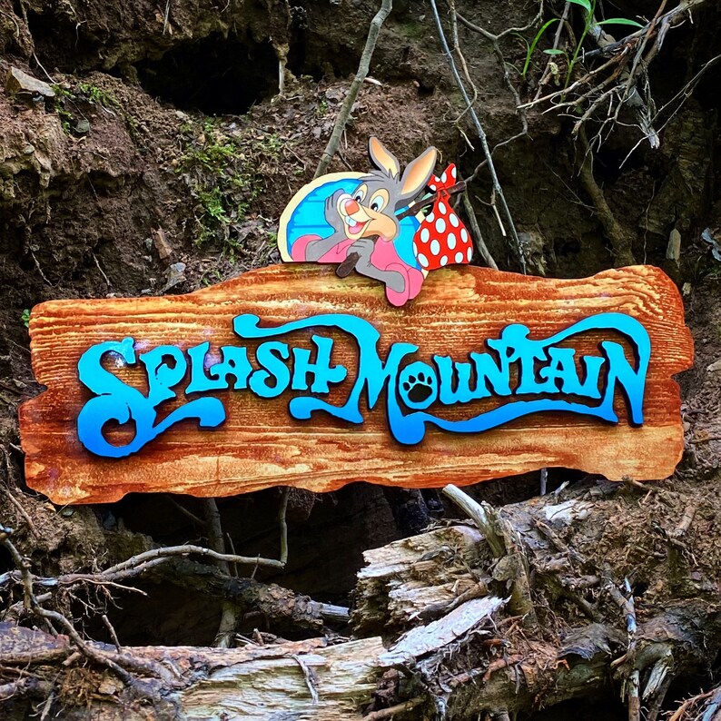 Splash Mountain Sign Splash Mountain Replica Entrance Sign Etsy
