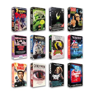 Mini VHS Magnet A thru I Horror Magnet VHS Magnet Horror Magnet Video Tape Magnet 80s Horror 90s Horror Retro Magnet VHS Horror Magnet