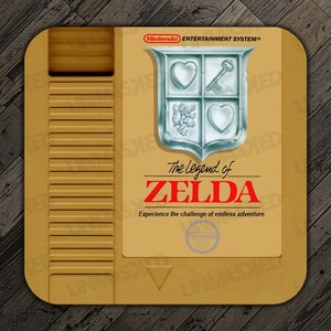 Legend of Zelda NES Coaster Video Game Coaster Nintendo Coaster Zelda Drink Coaster NES Drink Coaster Link Princess Zelda Hyrule Castle