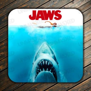 Jaws Coaster Jaws Drink Coaster Horror Coaster Horror Drink Coaster Jaws Movie Coaster Horror Decor Horror Movie Coaster Horror Movie Gift