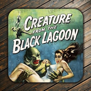 Creature from the Black Lagoon Coaster Creature Drink Coaster Creature from the Black Lagoon Drink Coaster Classic Movies Horror Movie