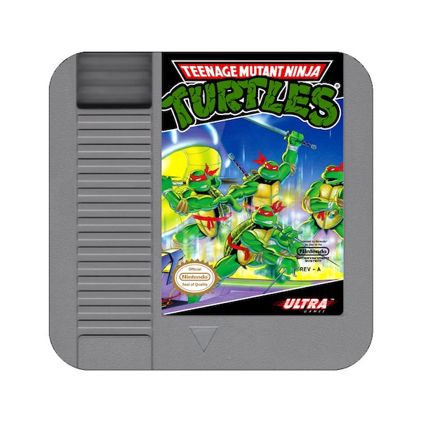 TMNT NES Coaster Ninja Turtles Coaster Video Game Coaster Nintendo Coaster NES Drink Coaster Teenage Mutant Ninja Turtles Game Drink Coaster