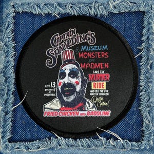 Captain Spaulding Patch Horror Patch House of 1000 Corpses Iron On Patch Horror Iron On Patch Punk Patch Battle Vest Monster Iron On Patch