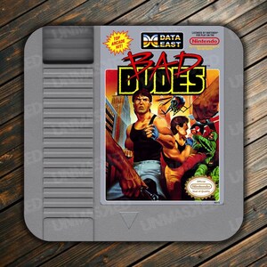 Bad Dudes NES Coaster Bad Dudes Drink Coaster Video Game Coaster Nintendo Coaster Nintendo NES Coaster 8-bit Drink Coaster Bad Dudes Game