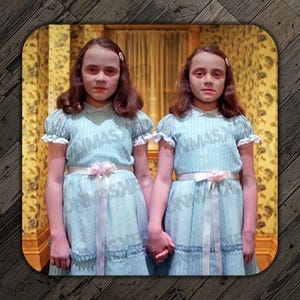 The Shining Coaster Shining Twins Coaster The Shining Drink Coaster Movie Coaster Horror Movie Redrum Jack Torrance Horror Gift Home Decor
